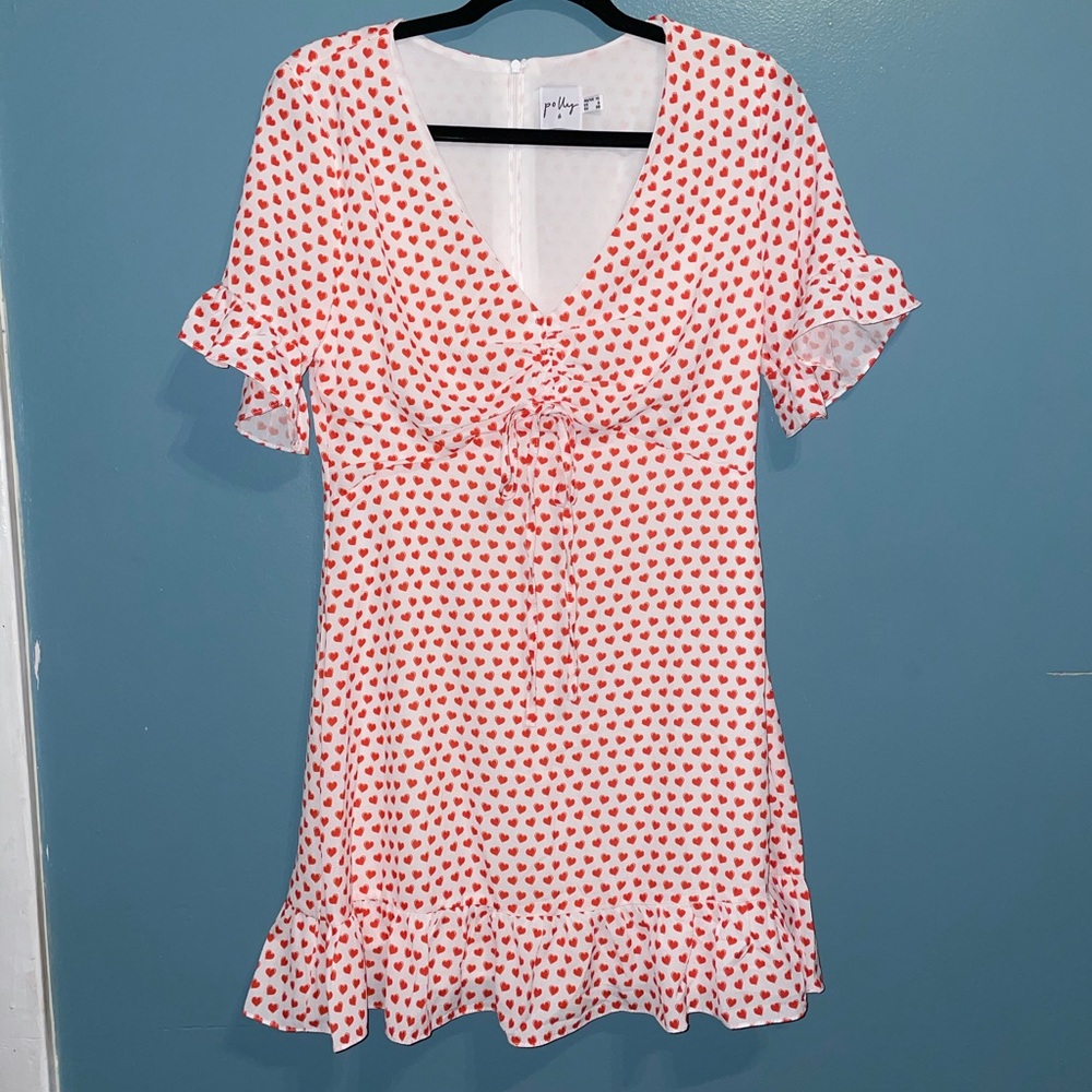princess polly heart dress Heart Shaped Mini Dress Porcelain